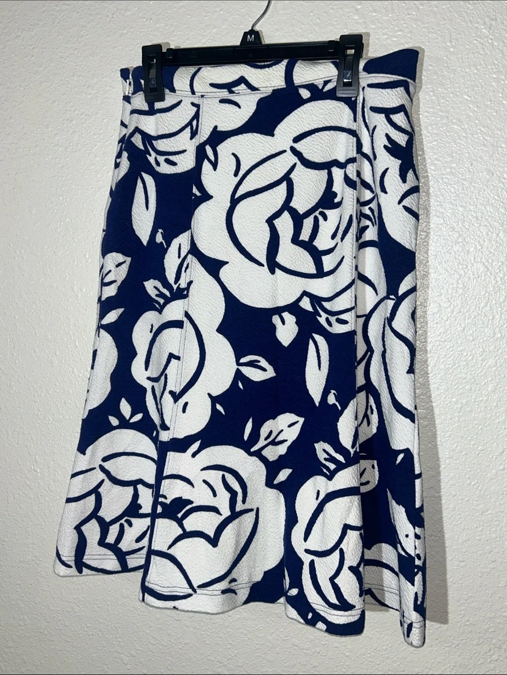 Maeve by Anthropologie Navy & White Floral Button-Front Women's Dress